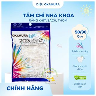Tăm chỉ nha khoa Okamura chất lượng Nhật Bản gói 50,90 que Chính Hãng