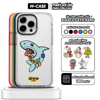 Ốp Lưng Điện Thoại iPhone Cá Mập M CASE Chống Sốc Ố In Theo Yêu Cầu 11 12 13 14 15 Pro Max MCase Chính Hãng