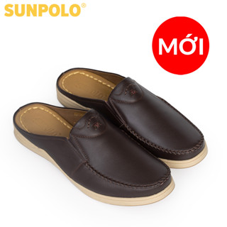  Dép sục nam da bò cao cấp Có size lớn SUNPOLO SP1510 