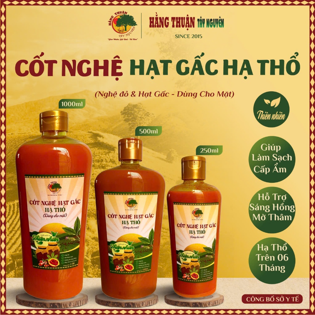 Cốt Nghệ Gấc Hạ Thổ Bôi Mặt Sau Sinh Hằng Thuận Tây Nguyên - ĐẸP DA - SẠCH MỤN - MỜ THÂM NÁM
