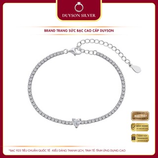 Lắc tay tim dễ thương bạc 925 LOVE -Se , vòng tay bạc nữ đính đá CZ 5A cao cấp DUYSON SILVER [LTKX2]