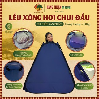 Lều Xông Hơi Chui Đầu Cao Cấp Gấp Gọn Vải Dày Tự Bung, Chăm Sóc Sau Sinh, Tặng Gói Lá Xông Thảo Dược