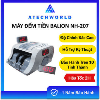 Máy Đếm Tiền Balion NH-207 Nhỏ Gọn Độ Chính Xác Cao - Hàng Chính Hãng - BH 1 Năm - Có Xuất VAT