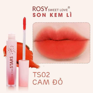 [SET QUÀ TẶNG NỮ] miễn phí hộp quà,son kem lì Rosy,tặng hộp quà tặng cọ tán son và gương mini.quà 20.11  14.2.    20.10