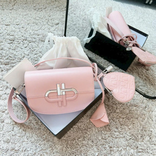 Túi nữ Túi Pedro set 3 món tặng charm tim size 18 full box túi vải làm quà hàng Quảng Châu