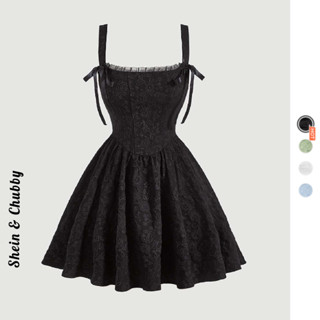 [Bigsize 45-120kg / Order] Đầm hai dây viền ren vải hoa nổi thời trang quý phái thanh lịch