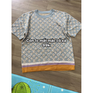 ( SẴN ) Áo len L.V xanh full tag mác qc