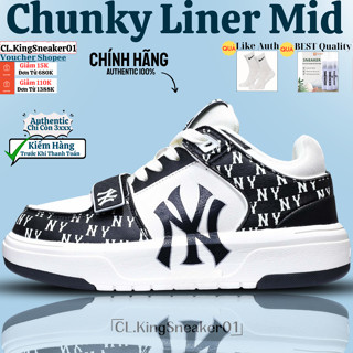 [Phiên Bản Best Quality] Giày MB Chunky Liner Mid Monogram NY Black (Liner đen trắng) Sale Chính Hãng( Sập Sàn)