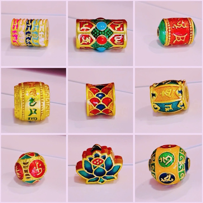 Charm lu khắc Ommani bình an mic vòng bền đẹp may mắn