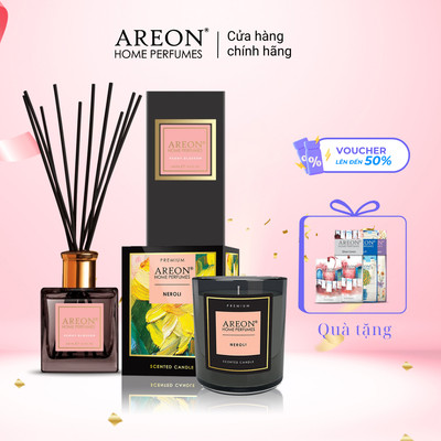 Combo Tinh Dầu + Nến Thơm Để Phòng Cao Cấp Areon (Có Quà Tặng)
