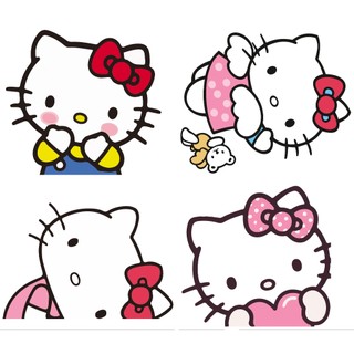 Decal dán ổ điện, sticker trang trí Hello kitty dễ thương