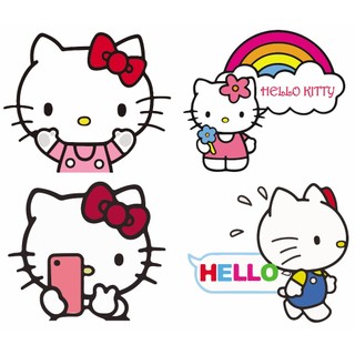 Decal dán ổ điện, sticker trang trí Hello kitty dễ thương