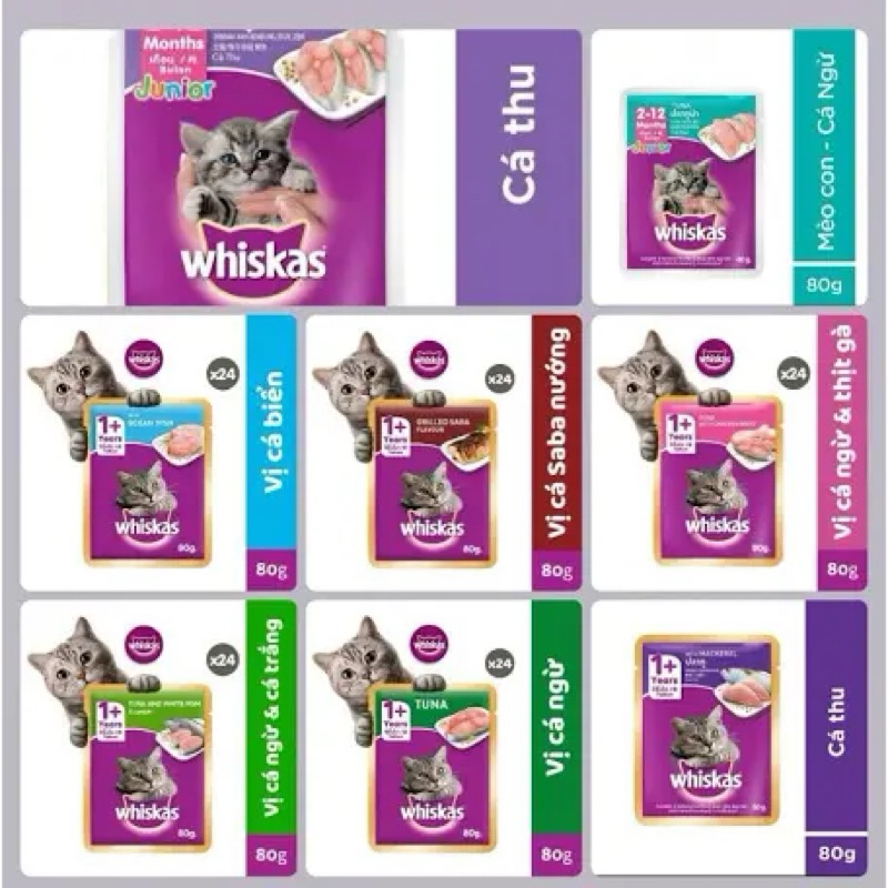 SỐT WHISKAS CHO MÈO 80GR