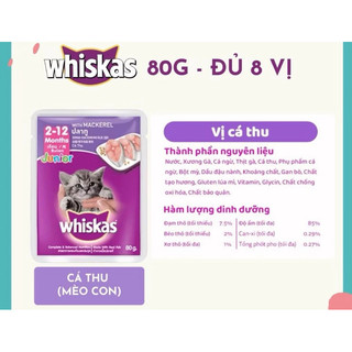 SỐT WHISKAS CHO MÈO 80GR