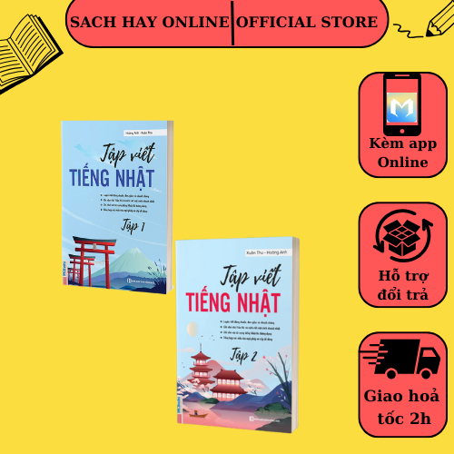 Sách - Combo Tập viết tiếng Nhật (Tập 1 + Tập 2)