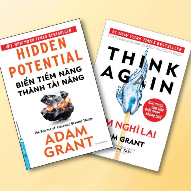 Sách - Lẻ/Combo: Hidden Potential - Biến Tiềm Năng Thành Tài Năng+ Think Again - Dám nghĩ lại (Adam 