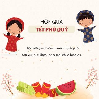 Hộp Quà Tết Phú Quý (Trà Sen - Cà phê Robusta - Dâu Tây Sấy Giòn)