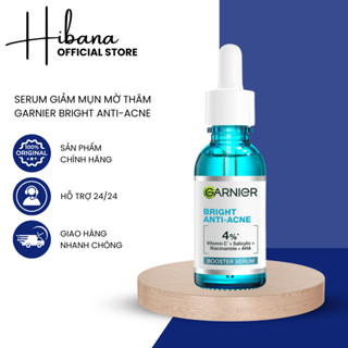  Serum Garnier Naturals Bright Complete Anti-Acne Booster  Giảm Mụn Mờ Thâm Cho Da Dầu Mụn 30ml 