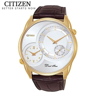 Đồng hồ nam citizen pin-quartz dây da ao3008-07a - mặt trắng