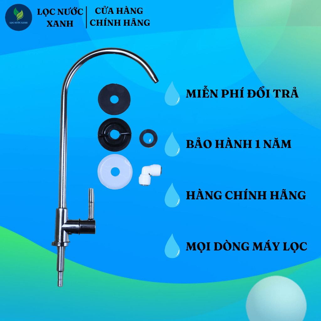 Vòi Máy Lọc Nước RO Cao Cấp Đấu Nhanh Kèm Cút