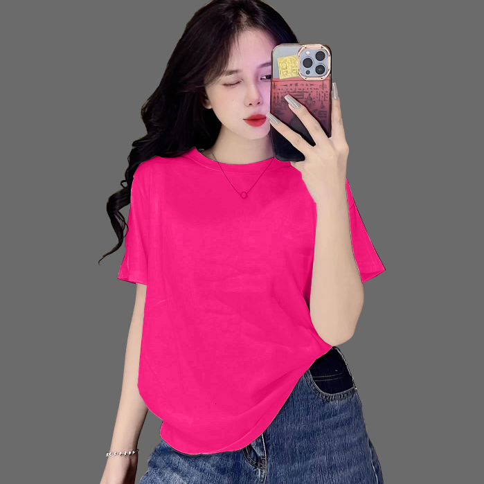 [40~70kg] Áo Thun Trơn Thái Nữ Cotton 100% [Mã A], Mặc Đôi Nhóm, Mềm Mịn Mát Co Dãn 4c Cá Tính, Độc Đáo [BASIC] | BigBuy360 - bigbuy360.vn