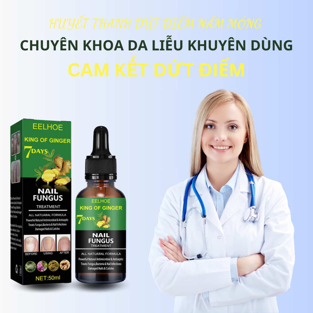 TINH CHẤT LOẠI BỎ NẤM MÓNG CHÂN TAY GINGER EELHOE 7 NGÀY 50ML, SERUM XỬ LÍ TRIỆT ĐỂ NẤM MÓNG, THỐI MÓNG| Moska Shop