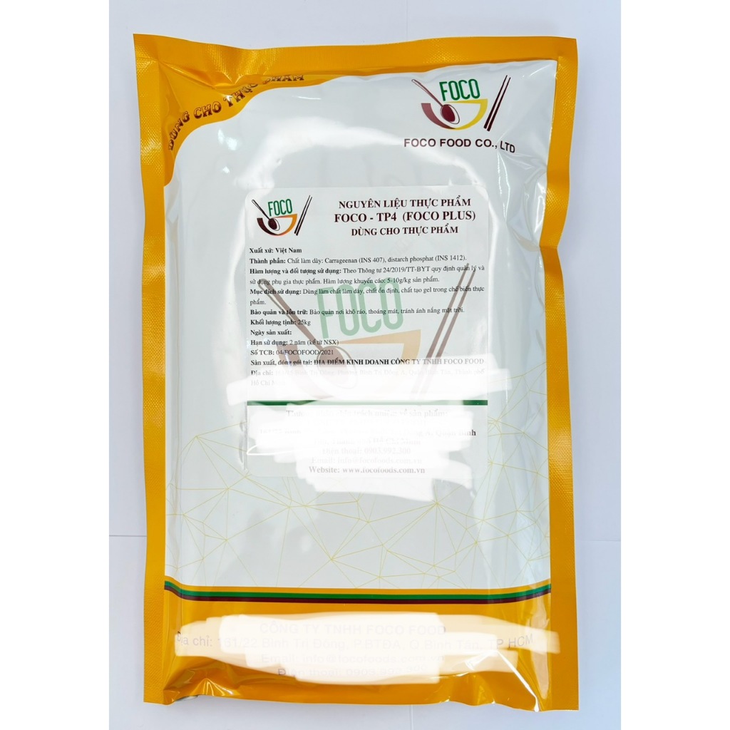 DẺO CHẢY, GIỮ MỠ, CHỐNG TƯƠM MỠ - FOCO-TP4 (FOCO PLUS)