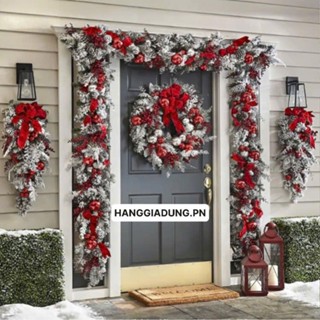 Dây Thông Chùm Hoa Vòng Hoa Treo Tường Trang Trí Giáng Sinh TT549
