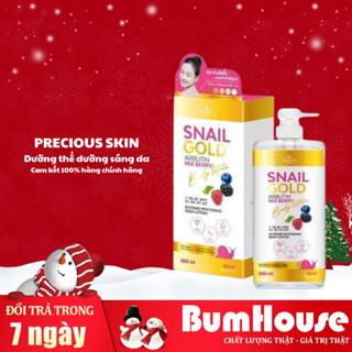 Sữa dưỡng thể body Snail Gold Arbutin Mix Berry Body Lotion Precious Skin 500ml