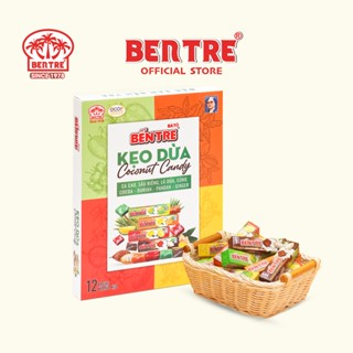Kẹo dừa Bến Tre Hai Tỏ Hộp 12 thanh nhiều vị, Kẹo dừa Tuổi Thơ - Quà Biếu Ý Nghĩa