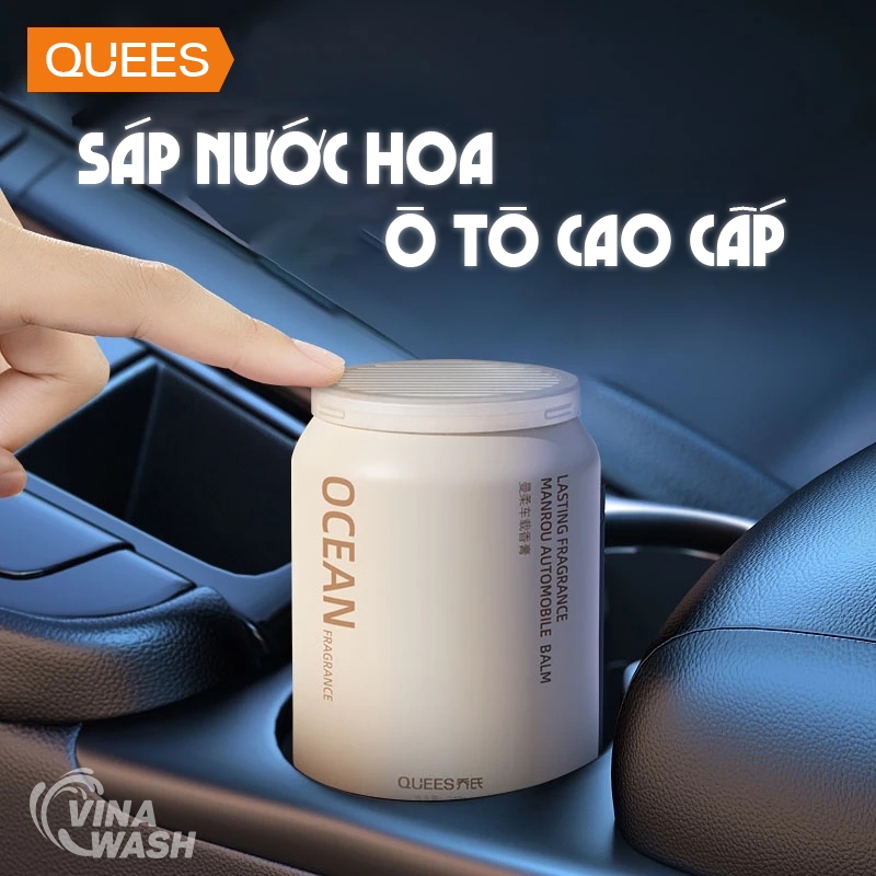 Sáp thơm ô tô cao cấp QUEES CUP - Khử khuẩn & tỏa hương thơm dịu nhẹ, chống say xe hiệu quả