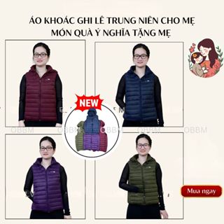 Áo khoác trung niên nữ, áo khoác gile phao mẹ-MS499