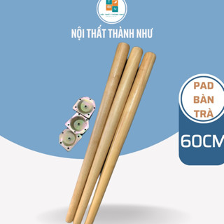 Chân gỗ có gắn ốc vặn ren dài 60cm, dùng làm chân ghế, chân bàn trà, bàn me tây. TẶNG KÈM pad sắt khi mua chân gỗ
