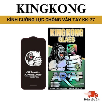 [ CHỐNG VÂN TAY ] Kính cường lực KINGKONG KK-77 nhám chống vân tay, cường lực chơi game cho iphone 11 12 13 14 15 16 pro