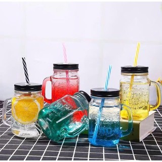 Cốc thủy tinh có quai có nắp 500ml
