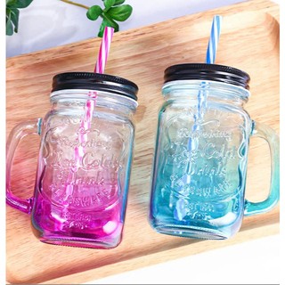 Cốc thủy tinh có quai có nắp 500ml