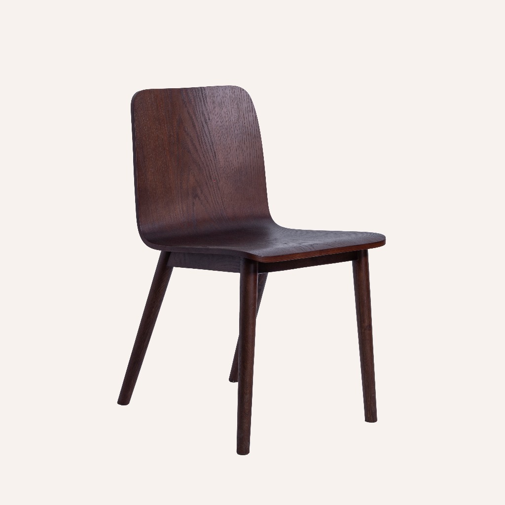 Ghế Mặt Trơn Gỗ Óc Chó LA-07 Chất Liệu: Chân Gỗ Óc Chó Mặt ghế ván gỗ Plywood Phủ Veneer óc chó.