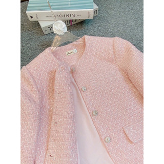 Áo dạ tweed cúc ngọc