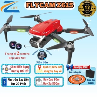 Máy bay camera Flycam Z615 GPS, P15 điều khiển từ xa tích hợp cảm biến chống va chạm, flycam mini, drone camera 4k