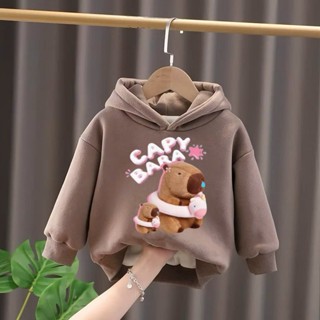 Áo nỉ hoodie thu đông dành cho bé trai và bé gái 14-45kg mẫu CAPYBARA. Chất liệu ấm áp, thiết kế mới. D57