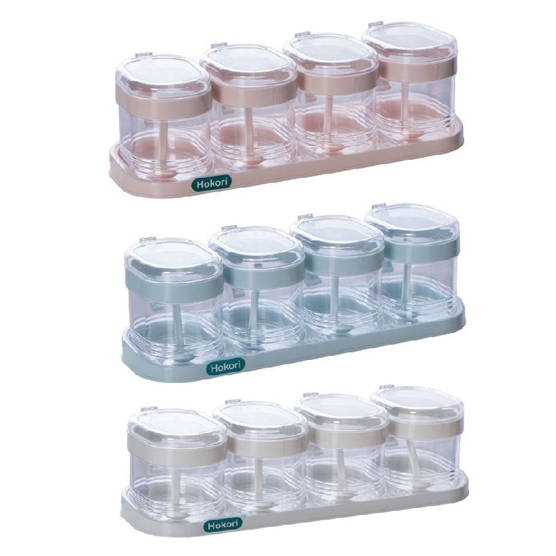 Bộ 4 Lọ Gia Vị Hokori, Lọ Đựng Gia Vị, Bộ Gia Vị Hokori, Bộ 4 Lọ Gia Vị Hokori Để Nhà Bếp