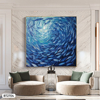 Tranh Biển, Đại Dương, Tranh Treo Tường Tặng Kèm Khung | Halo Canvas | K.Thước Từ 60*60cm