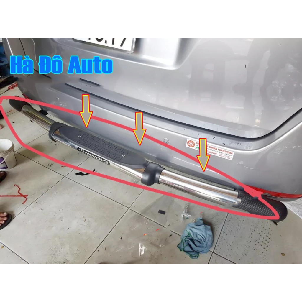 Cản Sau Innova Dạng Ống 2016 2017 2018 2019 2020 - Cản Ống Sau Toyota Innova 2016/2020