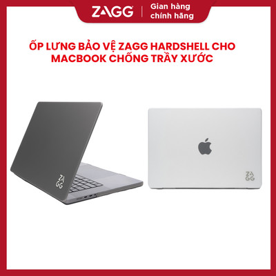 [Macbook Air 13" & Pro 13"/14"/16"] Ốp ZAGG HardShell cực mỏng nhẹ, bảo vệ va đập, chống trầy xước