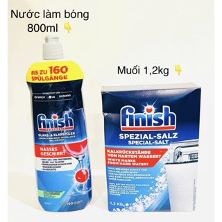Nước làm bóng Finish 800ml làm bóng và khô chén bát + Tặng viên rửa bát Finish