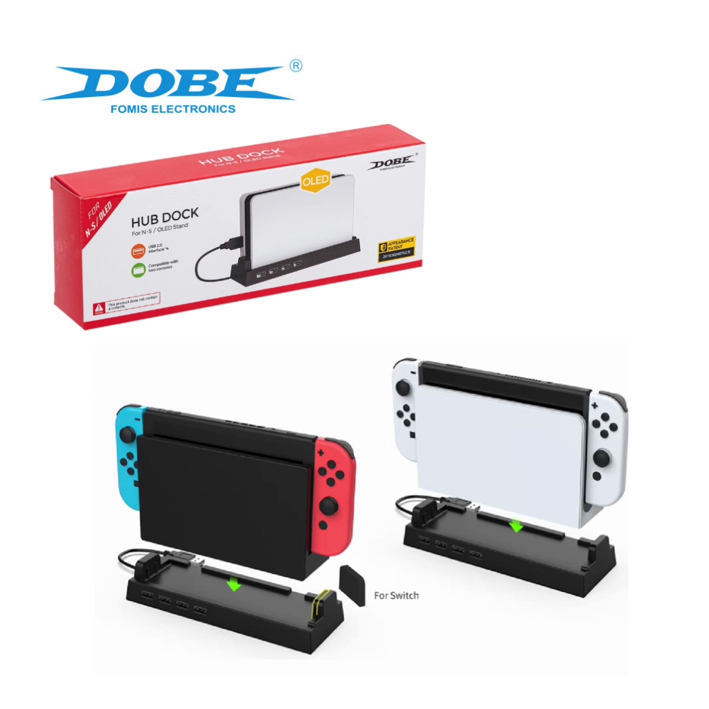Hub dock Dobe 4 USB 2.0 dành cho dock máy Nintendo Switch và Switch Oled