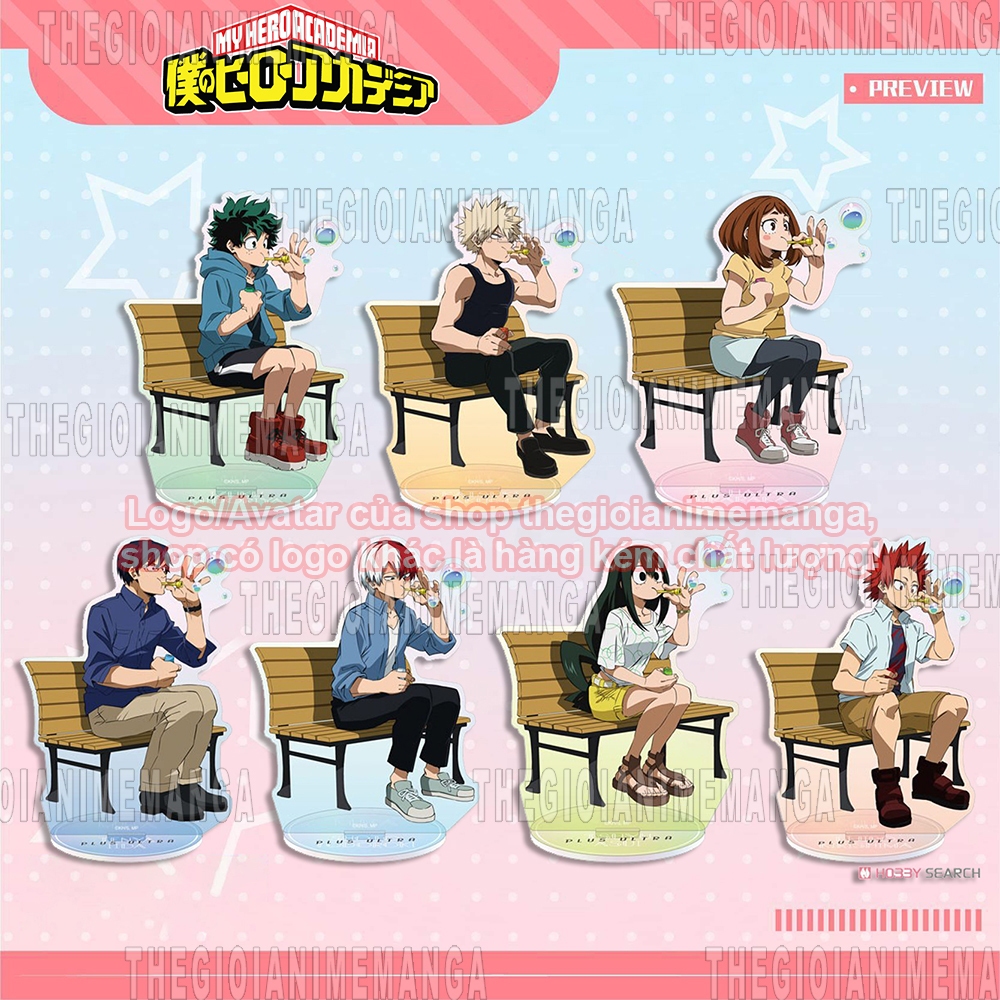 ( BONG BÓNG ) Standee Boku No Hero Academia Học viện anh hùng tượng acrylic anime mica chibi mô hình