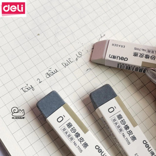 Gôm tẩy 2 đầu Deli 71115   Gôm tẩy bút mực và tẩy chì   Tẩy hai đầu 71115 CÓ THỂ tẩy mực máy in 