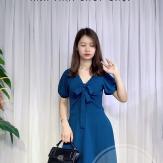 Váy Cho Con Ti GAO GAO Màu Xanh Chất Liệu Thoải Mái Dễ Mặc