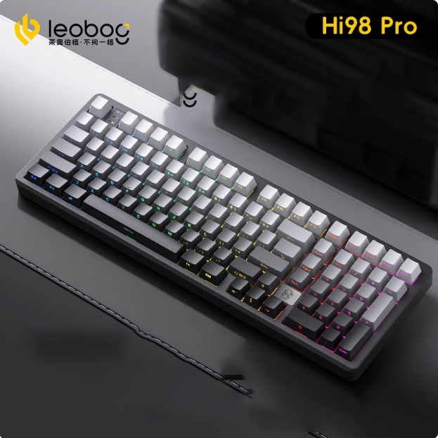 [GIAO NGAY] Bàn Phím Cơ Leobog Hi98 C Pro Nhôm CNC Fullsize Không Dây Mạch Xuôi Hotswap Led RGB CỰC 